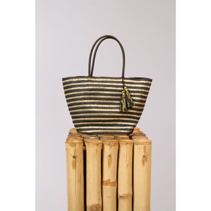 DEELUXE Sac avec rayures dorées MARINA Black