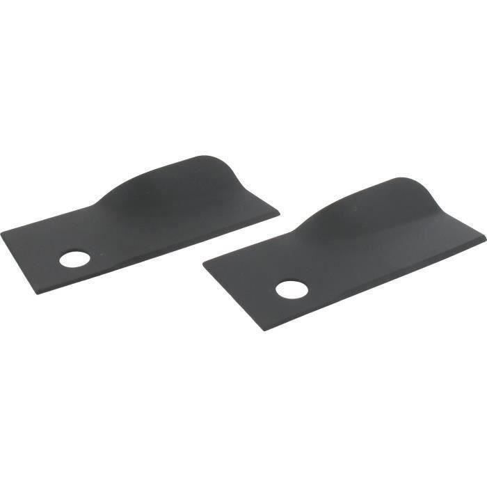 Jeu de 2 Couteaux adaptable pour tondeuse ROVER - L: 120mm, alésage central: 12mm