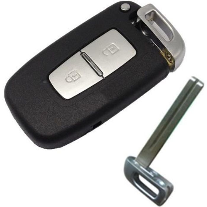 Cle plip pour hyundai i10 i20 ix20 i30 ix35 i40 santa fe veloster 2 boutons coque telecommande @pro-plip