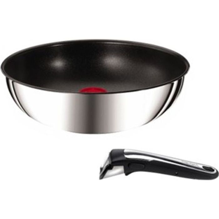 TEFAL Ingenio Gourmet Poêle Wok 26 cm inox