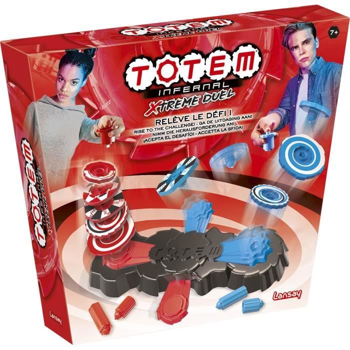 LANSAY - TOTEM INFERNAL® - Xtreme Duel - Jeu d'action - 2 joueurs - Dès 7 ans