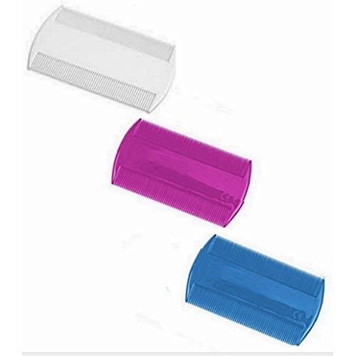 Lot 3 double peigne Anti Poux Plastique Enfant Adulte - Hygiene Lente Cheveux - 007