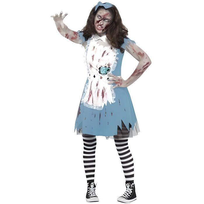 DÉGUISEMENT SERVEUSE ZOMBIE FILLE XS/S