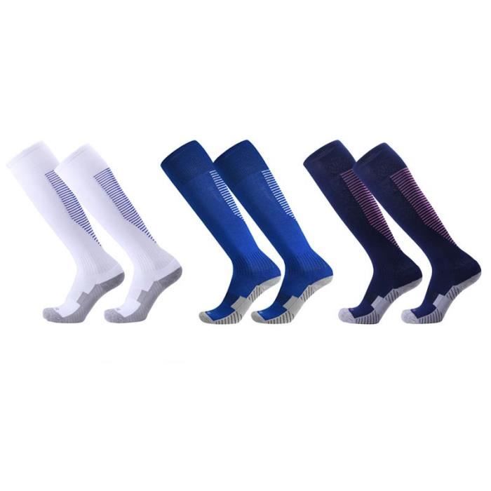3 Paires Chaussettes de Football Enfant Chaussettes de Sport Protection Respirantes Antidérapant