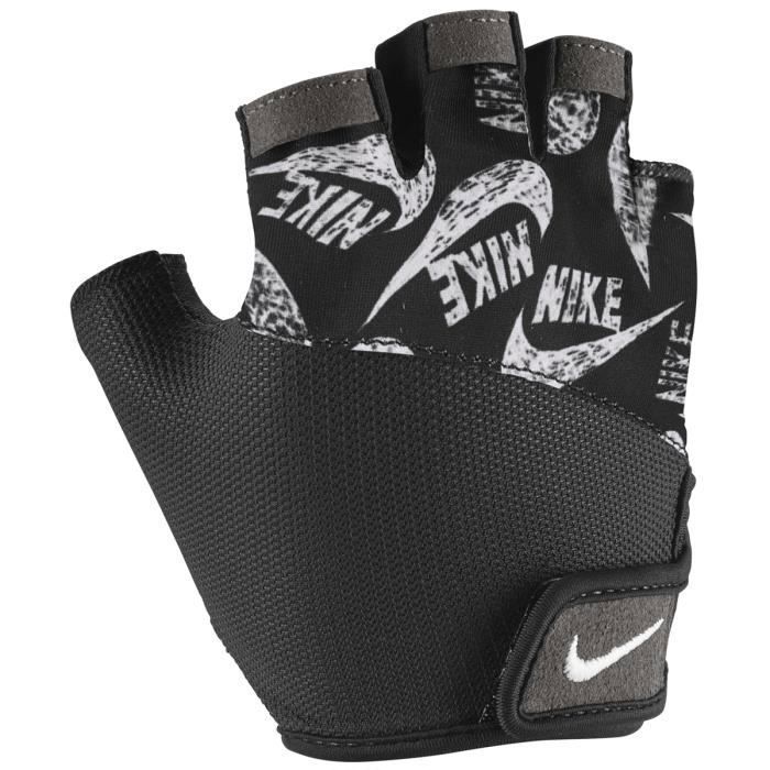 Gants femme Nike printed gym elemental fitness - black/black/white