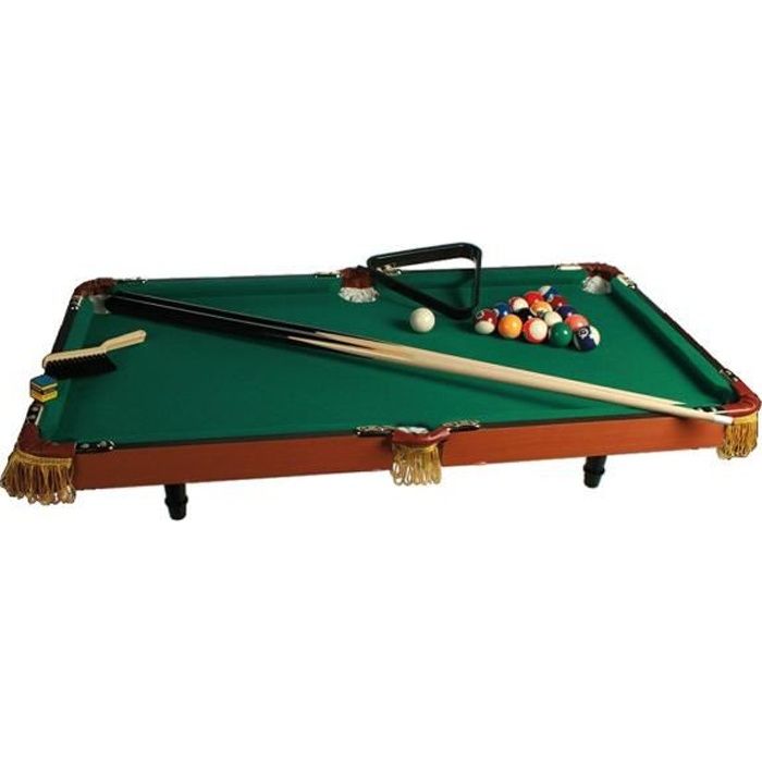 billard de table bois luxe complet ( 16 boules et 2 queues)-91 x 51 cm TU Multicolore