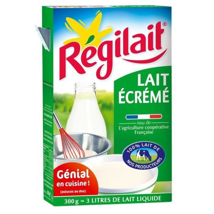REGILAIT - Lait Écrémé Poudre 300G - Lot De 4