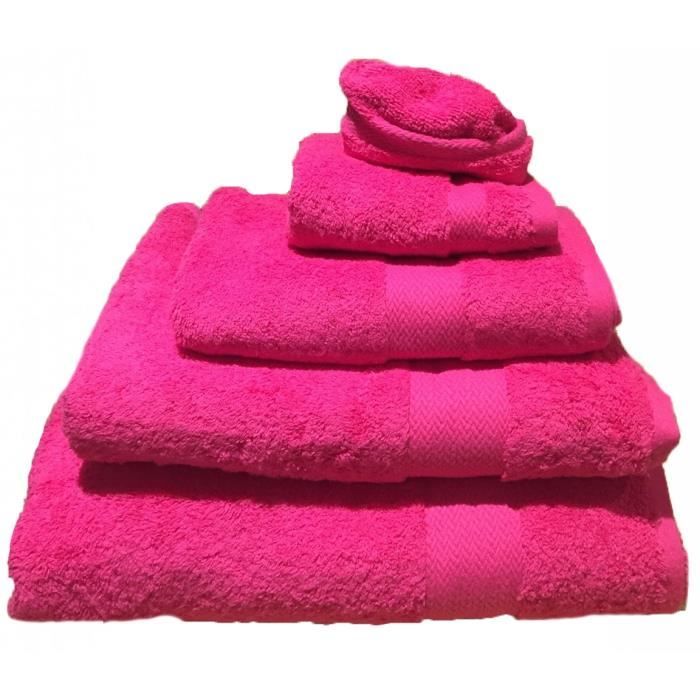 Drap de douche Peigné Fushia
