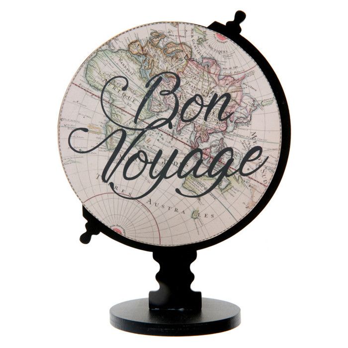 Centre de table mappemonde voyage tour du monde plate (x1) REF/7377