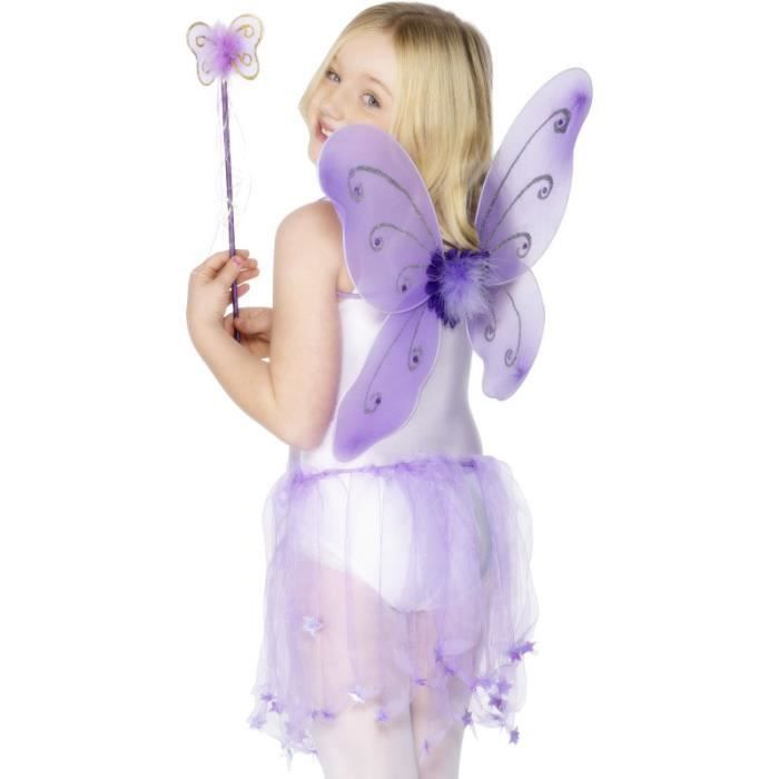 Ailes de papillon fille violettes Taille Unique
