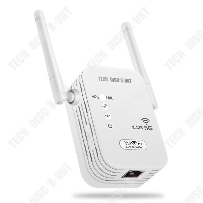 TD® Amplificateur de signal WIFI câblé au booster routage sans fil 1200M5G répéteur à double antenne à double fréquence à travers le