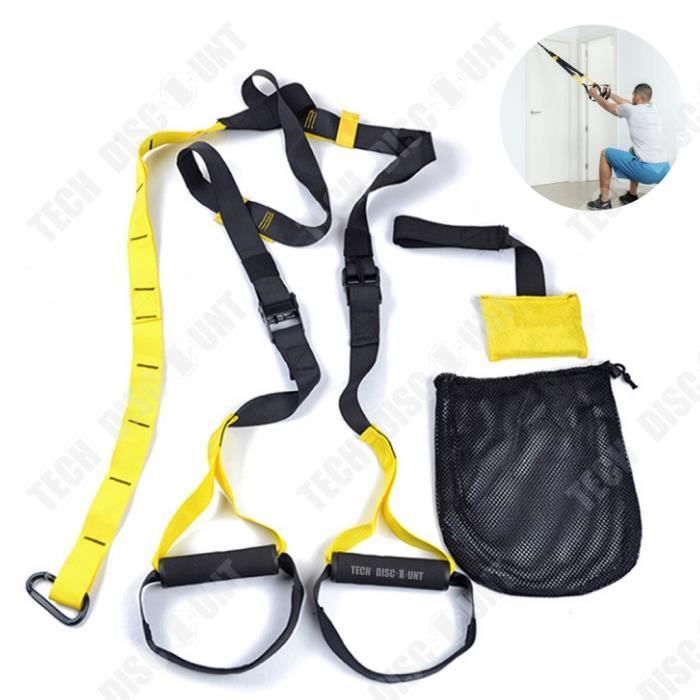 TD® Élastique de Résistance en Kit / Ceinture d'entraînement à suspension Épaisse Résistance complète du corps Ceinture de fitness