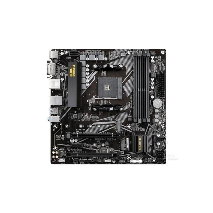 Carte mère GIGABYTE B550M DS3H AMD B550 Socket AM4 4xDDR4 SDRAM 128GB Micro ATX Reconditionné - Gigabyte reconditionné disponible sur Cdiscount Seconde Vie