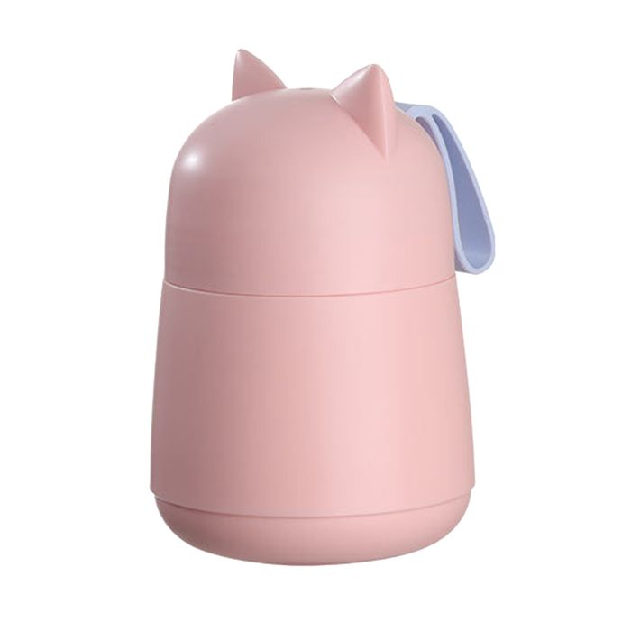 Tasse à soupe isotherme - OKUMGGYJ - 450 ml - Rose - Cuillère pliable - Anti-fuite