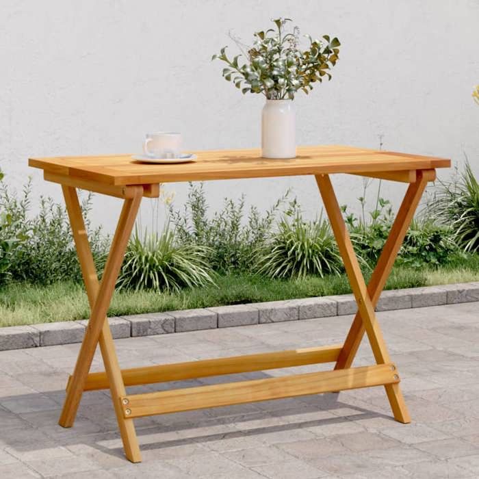 vidaXL Table pliable de jardin 90x52 5x65 cm bois d'acacia solide table table de patio table de pique nique table 364894