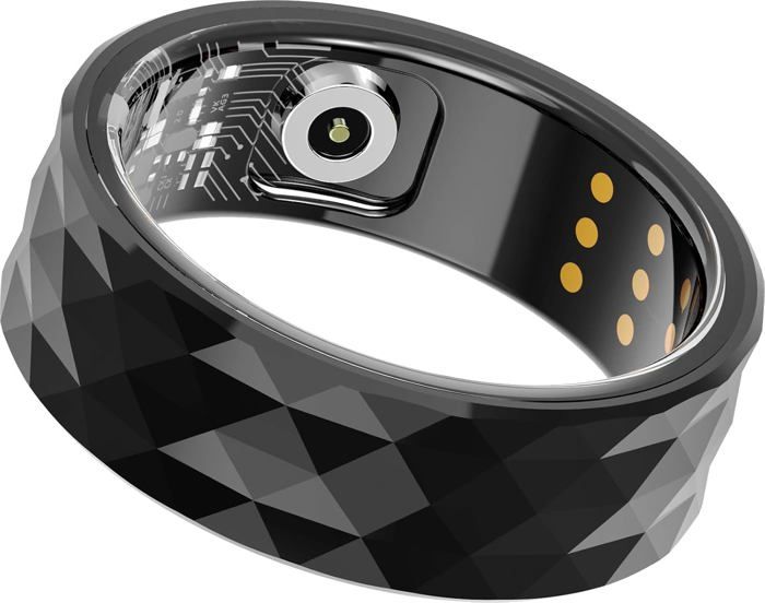 Bague Connectée DEKELIFE - Suivi Sommeil/fréquence Cardiaque, 100+ Sports, étanche IP68, Taille 14 Argenté