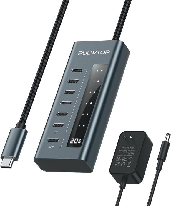 LVSUN Station de Recharge Ultra-Rapide 80 Watts 4 Ports USB-A