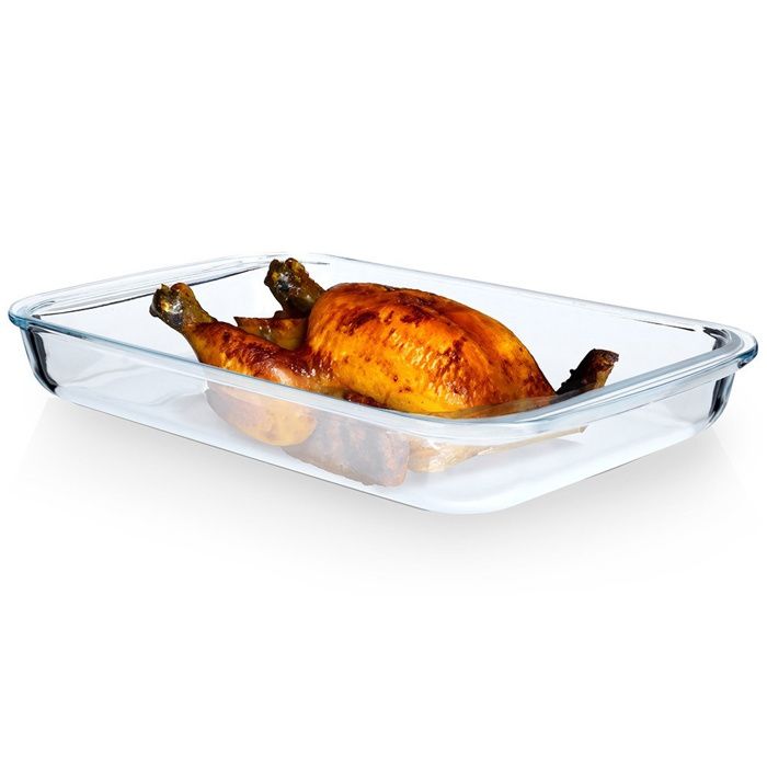 Plat à Four En Verre WPPQWP - Mini Plat Pour Four, Micro-ondes, Air Fryer | 15x13x4 Cm - 0.5L