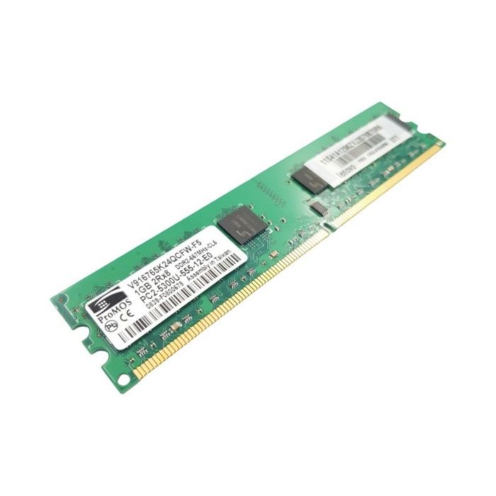 Barrette Mémoire 512Mo RAM DDR2 ProMOS V916764K24QBFW-F5 DIMM PC2-5300U