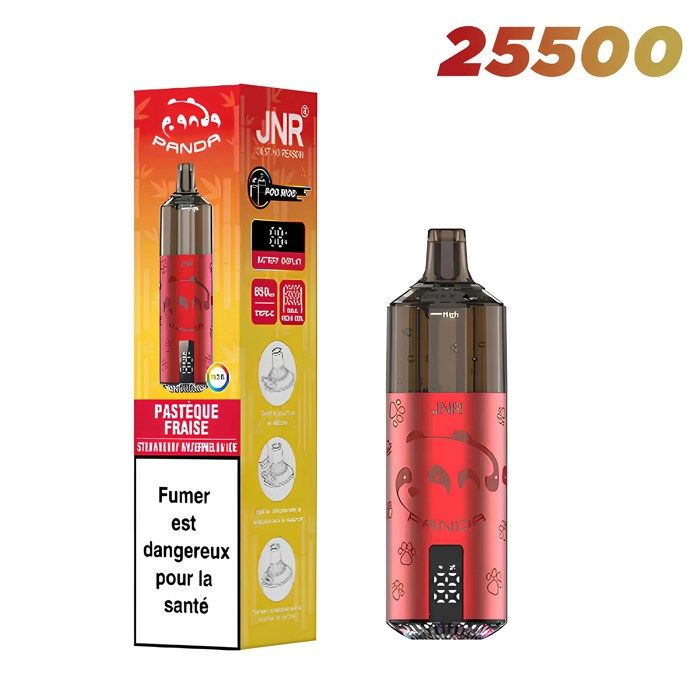elfbar nachfüll pod läuft aus Puff JNR 25K - Strawberry Watermelon Ice - 25500 Puffs 2X10ml (20 mg/ml) -  JNR PANDA