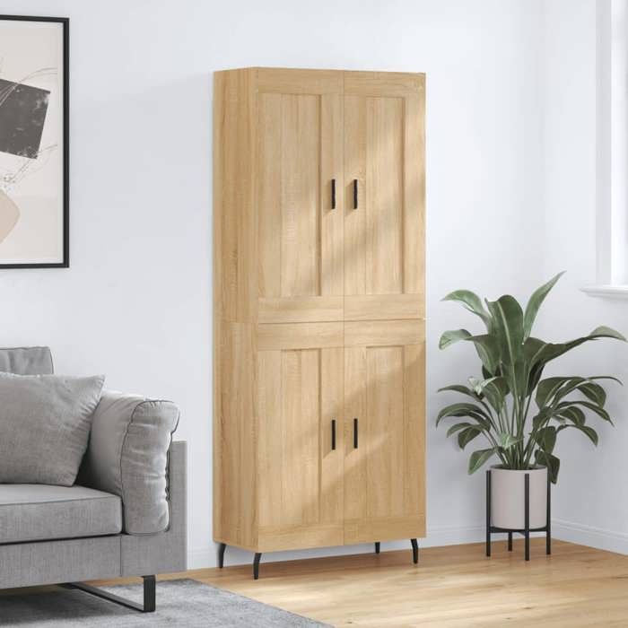 Prime day - Buffet haut Chêne sonoma 695x34x180 cm Bois dingénierie - Meuble bas - Cabinet/Commode pour salon CM633553