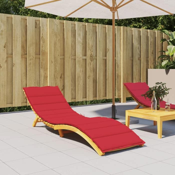 Coussin de chaise longue vidaXL 200x60x3 cm Tissu Oxford Imperméable Rembourrage en fibre de mousse