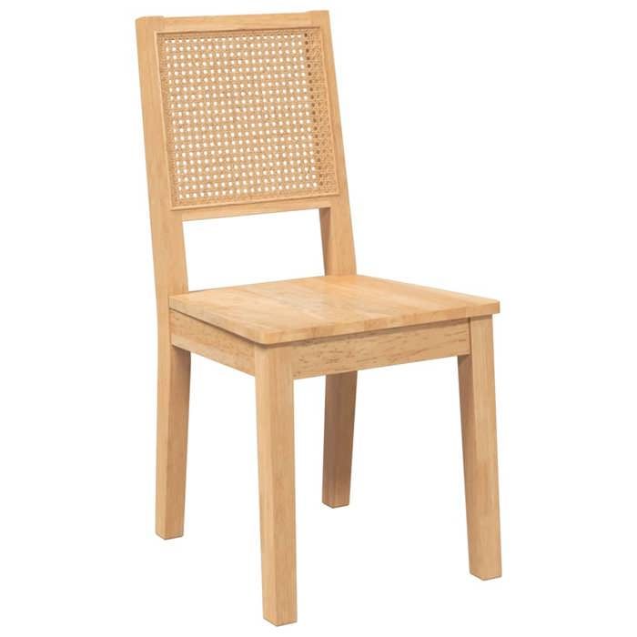Brun Chaises de cuisine/bar - SOLOMON -[2 pcs] - bois massif caoutchouc CCC1505