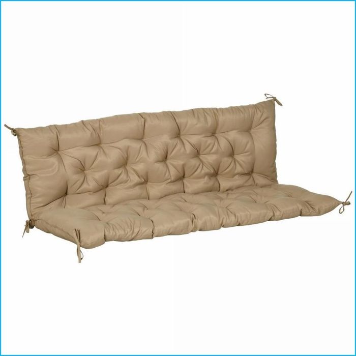 Coussins de banc 3 places - Outsunny - Anti-dérapage Rembourrage Épais - Intérieur/Extérieur - Khaki