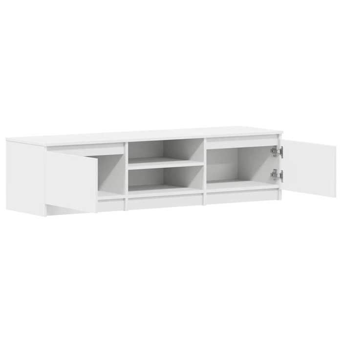 NEUF Armoire TV - Blanc - Meuble TV - TABLE TV - Blanc 140x40x35 5 cm - Bois dingénierie TT3437