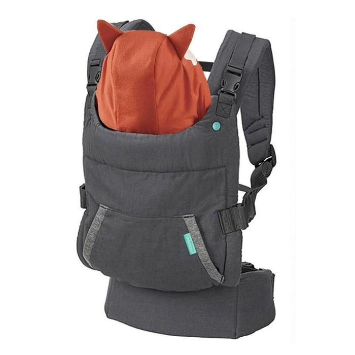 Porte Bebe XJYDNCG ergonomique multifonctionnel pour une utilisation frontale et dorsale Gris Orange