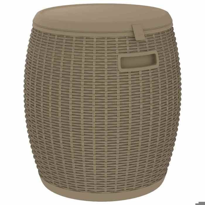 STAR SALE® Coffre de jardin( 1 pc) - Boîte de rangement - 4 en 1 - marron clair polypropylène 42.5x42.5x44 cm T3791