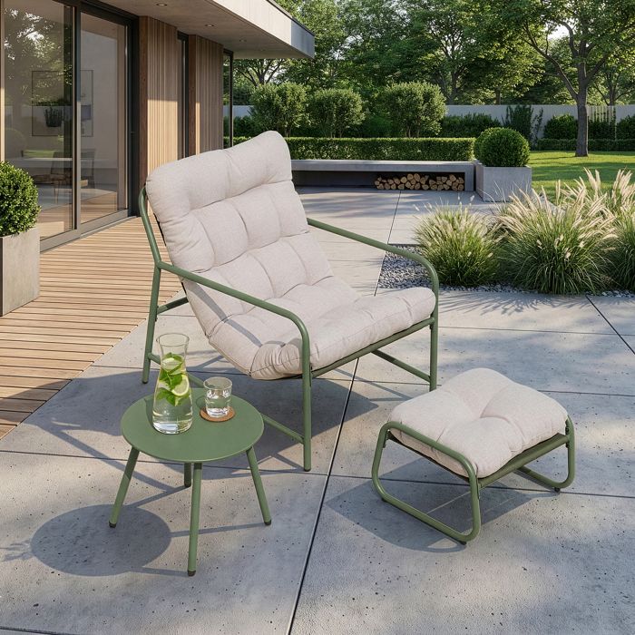 Salon de jardin 3 pièces Trerdfjoa vert clair gris Salon de jardin 3 pièces Trerdfjoa vert clair gris