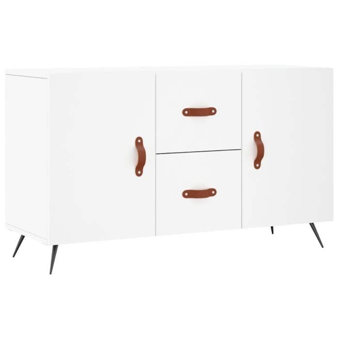 Top 2026@Cabinet bahut de rangement simple Blanc - SWEETY® Buffet blanc 100x36x60cm - bois dingénierie 569494