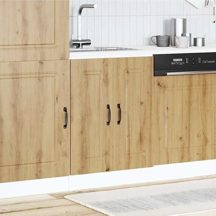 Armoire bas pour évier (1 PC) - Vaisselier - Kalmar chêne artisanal bois dingénierie 60x46x81.5 cm L2315