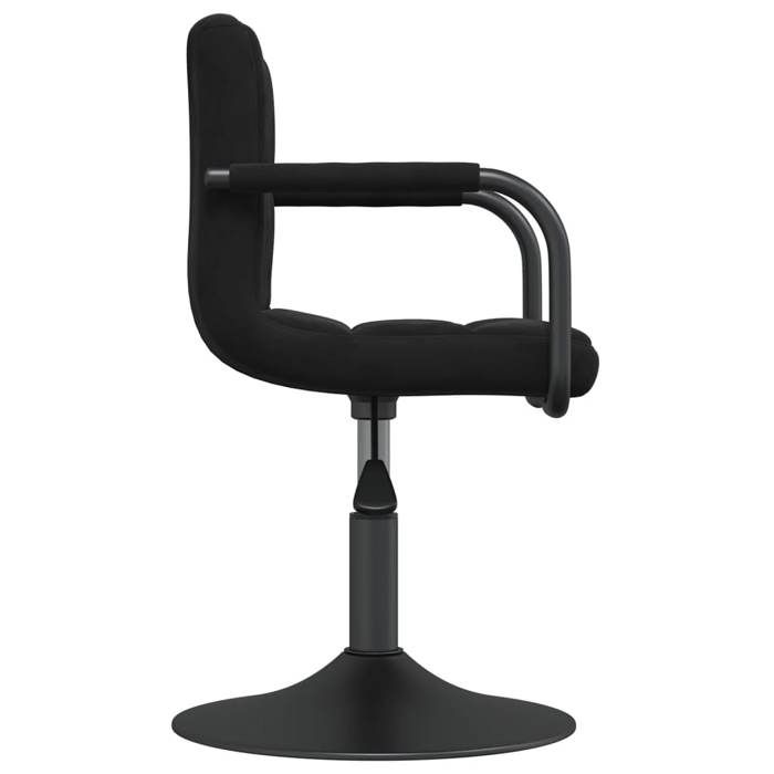 Siège Haut - Noir - Tabouret de bar - 1 pc - pour Cuisine - Noir Velours 48x47x(71-85.5) cm F2666