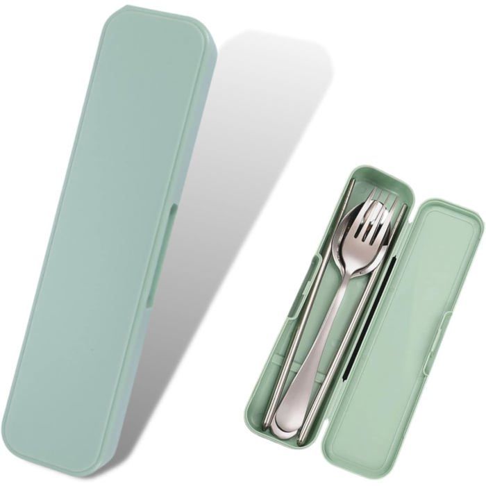 1pcs couverts portable de voyage étui de rangement pour ustensiles de voyage fourchette sac à déjeuner （20  5  2.5cm）