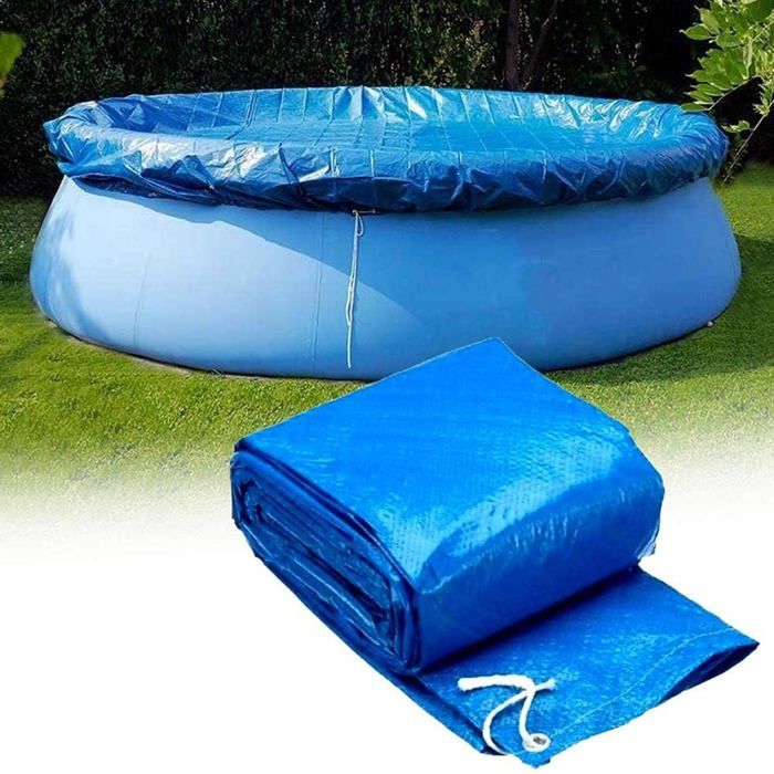 Bâche pour piscine ronde housse de protection pliable adaptée aux piscines hors sol et gonflables de 244 cm / 8 FT