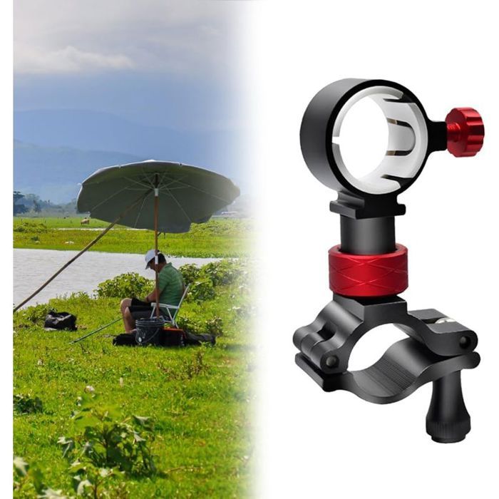 Support de Parasol Balcon Alliage dAluminium - Rotation 360° Pliant Fixation Parasol - Boîte de Pêche Chaise - 12.2x3cm