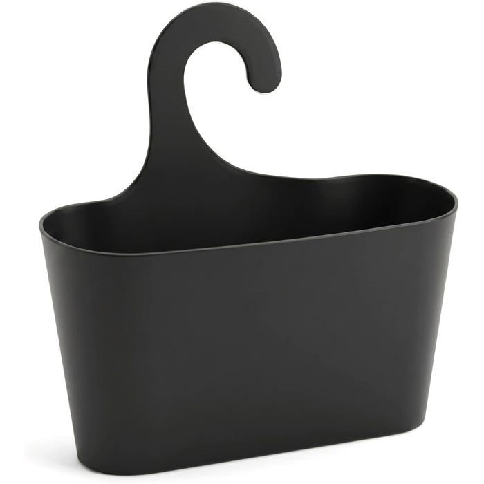 Panier de Douche Noir avec Crochet pour Suspendre la Salle de Bain ou étagère de Rangement