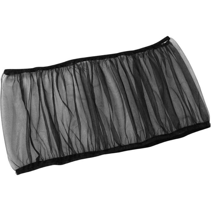 – Housse de protection pour cage à oiseaux – Maille respirante – Élastique supérieur et inférieur – Noir – Taille L