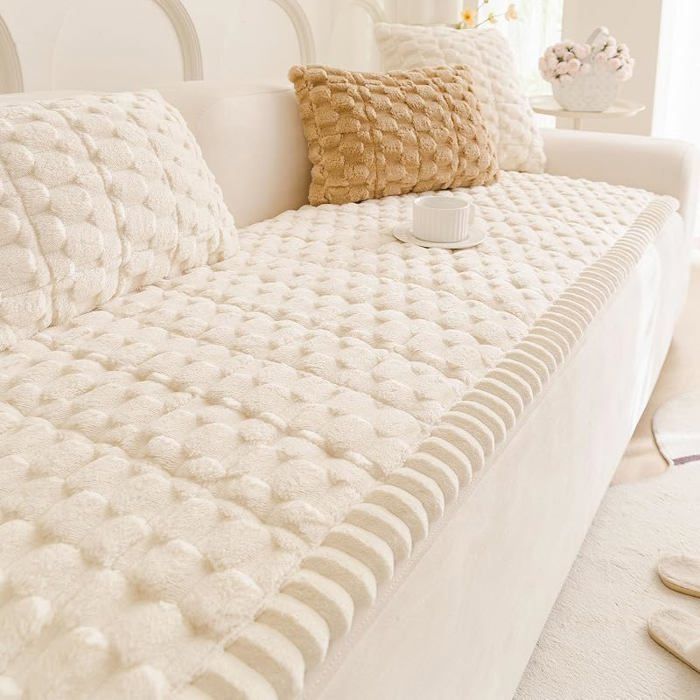 Housse de Canapé en Fnelle Housse de Coussin de CanapéHousse Canapé angle 1/2/3/4 Pces pour Bnc B 70x210 HOUSSE DE FAUTEUIL