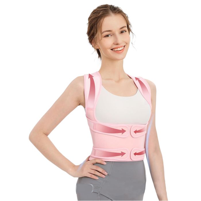 Ceinture de correction de compression de la colonne vertébrale respirante de fitness du dos convient aux personnes de 50 à 75 - Fen