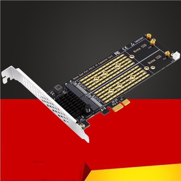 Carte Adaptateur SSD M.2 NVMe Vers PCIe 4.0 X16 - 64 Gbit/s - Pour SSD M-Key - Neuf