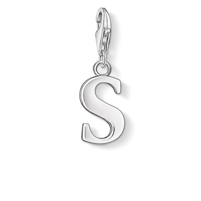 Sterling Silver Charm Bracelet Lettre Charms-A-Z Lettre Pendentif avec fermoir