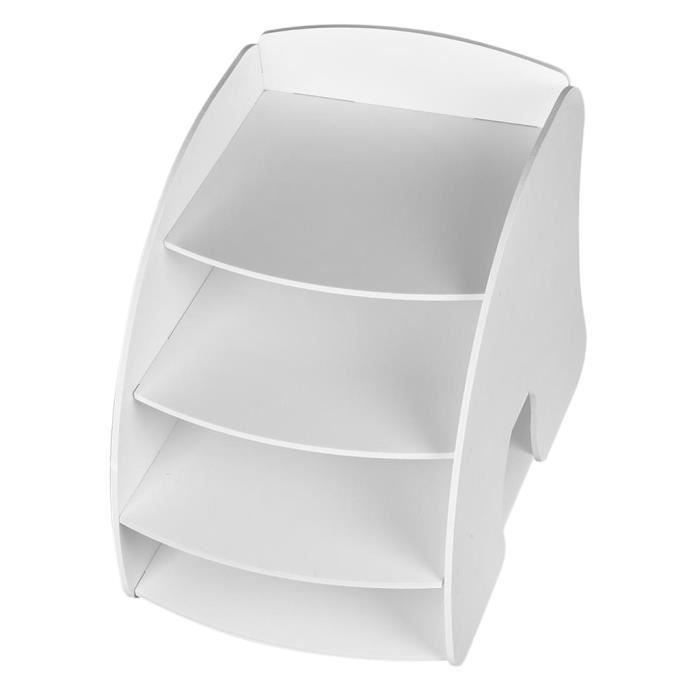 boîte de classement en plastique pour porte-revues pour paperasse dossiers White Organisateurs de bureau bricolage en bois pour bureau