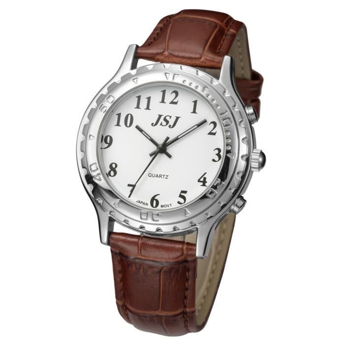 Montre Parlante Analogique avec Alarme Annonce de l'heure et Date en ...