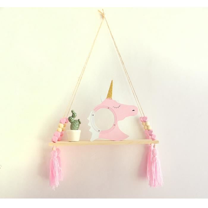 Etagere Murale Decoration De Chambre Bebe Rose 40 15cm Achat