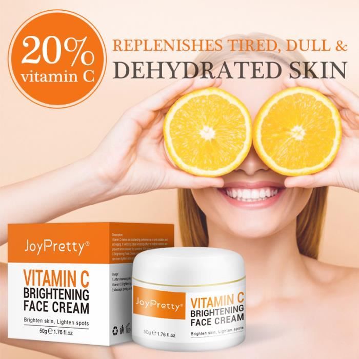 Vitamine C crème éclaircissante pour le visage, éclaircir la peau