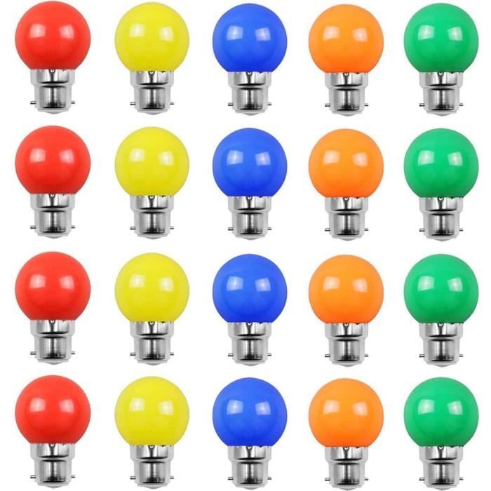 Spot Lumineux LED GU10, Rouge, Vert, Bleu, Jaune, Ampoule MR16 12V