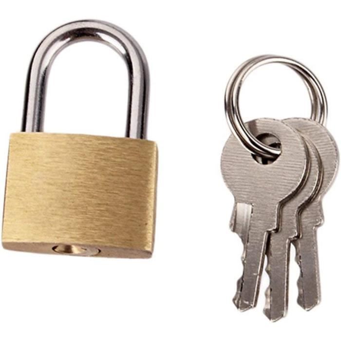 4 Petits Cadenas Laiton 25mm Avec Clés - Pour Sac, Valise, Casier, Boîte à Outils - Sécurité Renforcée